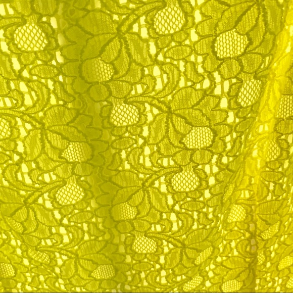Designer Marc New York Yellow Lace Cutout Stunning Dress Size 10 - Picture 10 of 16